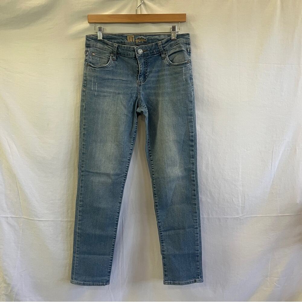 Kut From The Kloth Straight Taper Jeans Womens Size 6 Light Wash Basic Classic